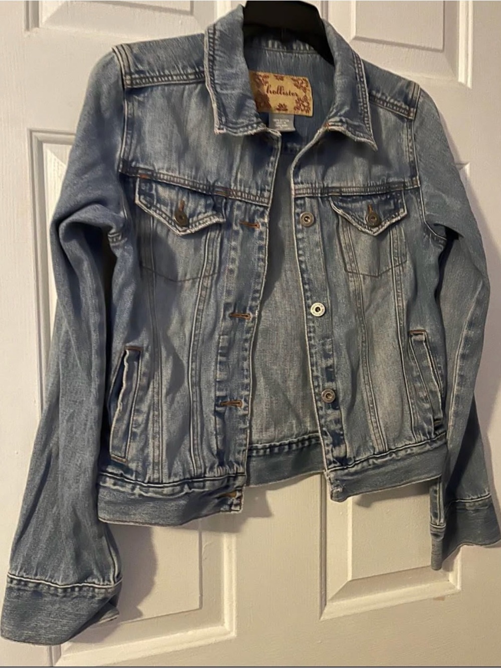 Hollister Distressed Wash Denim Jacket -